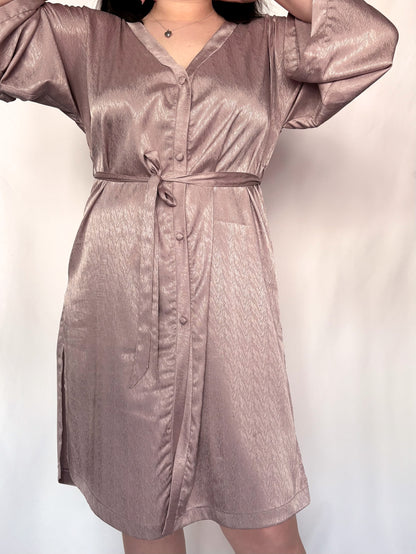 Cultus Mauve Satin Bathrobe