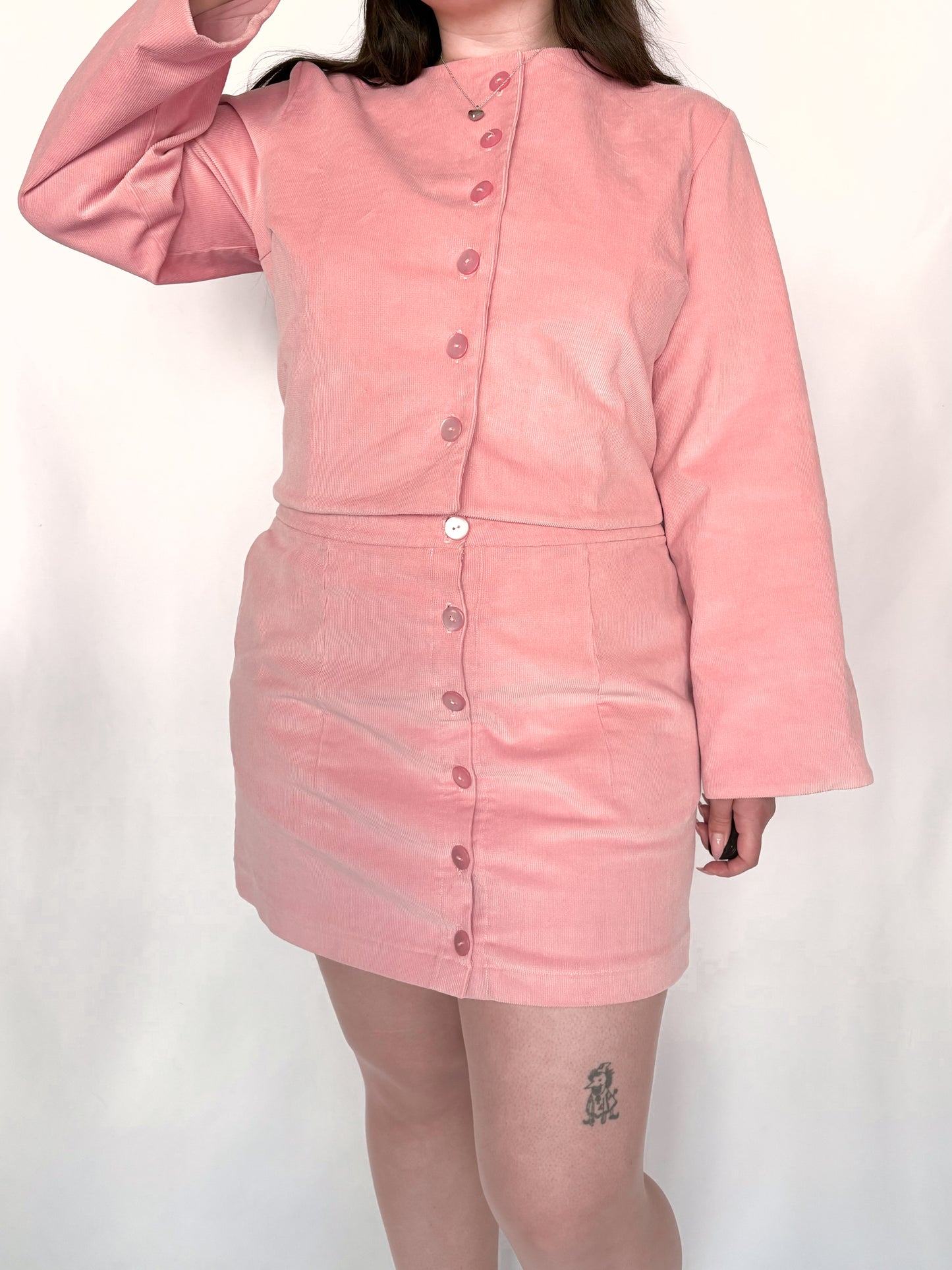 Rosarium Corduroy Skirt & Jacket Set