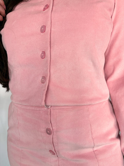 Rosarium Corduroy Skirt & Jacket Set