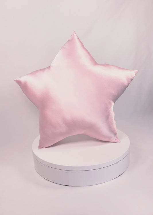 Blush Satin Star Pillow